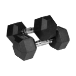 Гантелі Rebel HEX 2x10 кг з чавуну з гумовим покриттям для силових тренувань - Зображення 2