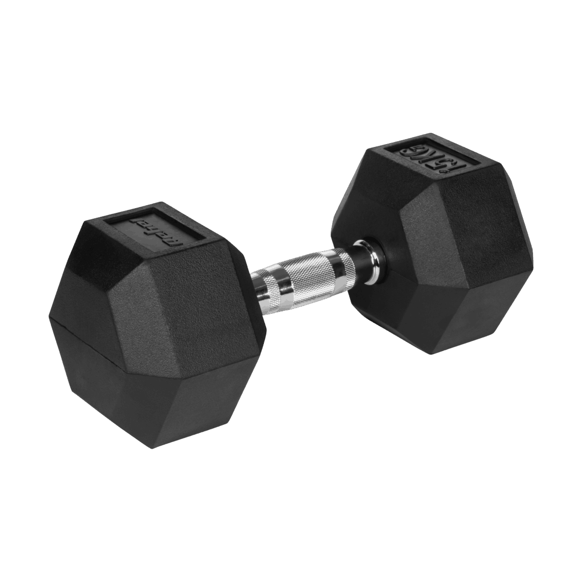 Гантелі Rebel HEX 2x15 кг з гумовим покриттям, чавунні для силових тренувань - Зображення 3