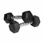 Гантелі чавунні Rebel HEX 2x2,5 кг з гумовим покриттям для силових тренувань - Зображення 2