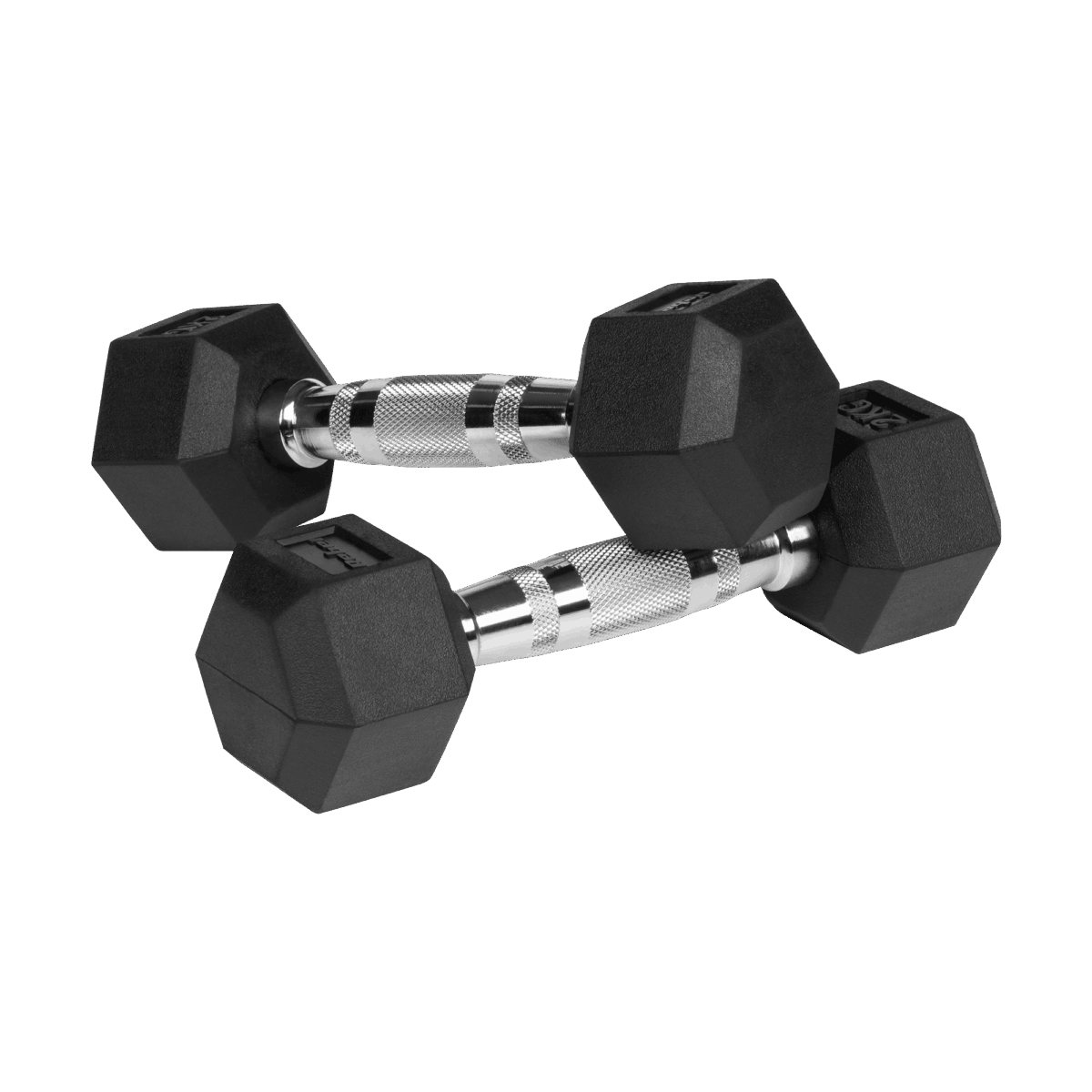 Гумовані чавунні гантелі HEX Rebel 2x2 кг для професійних тренувань - Зображення 2