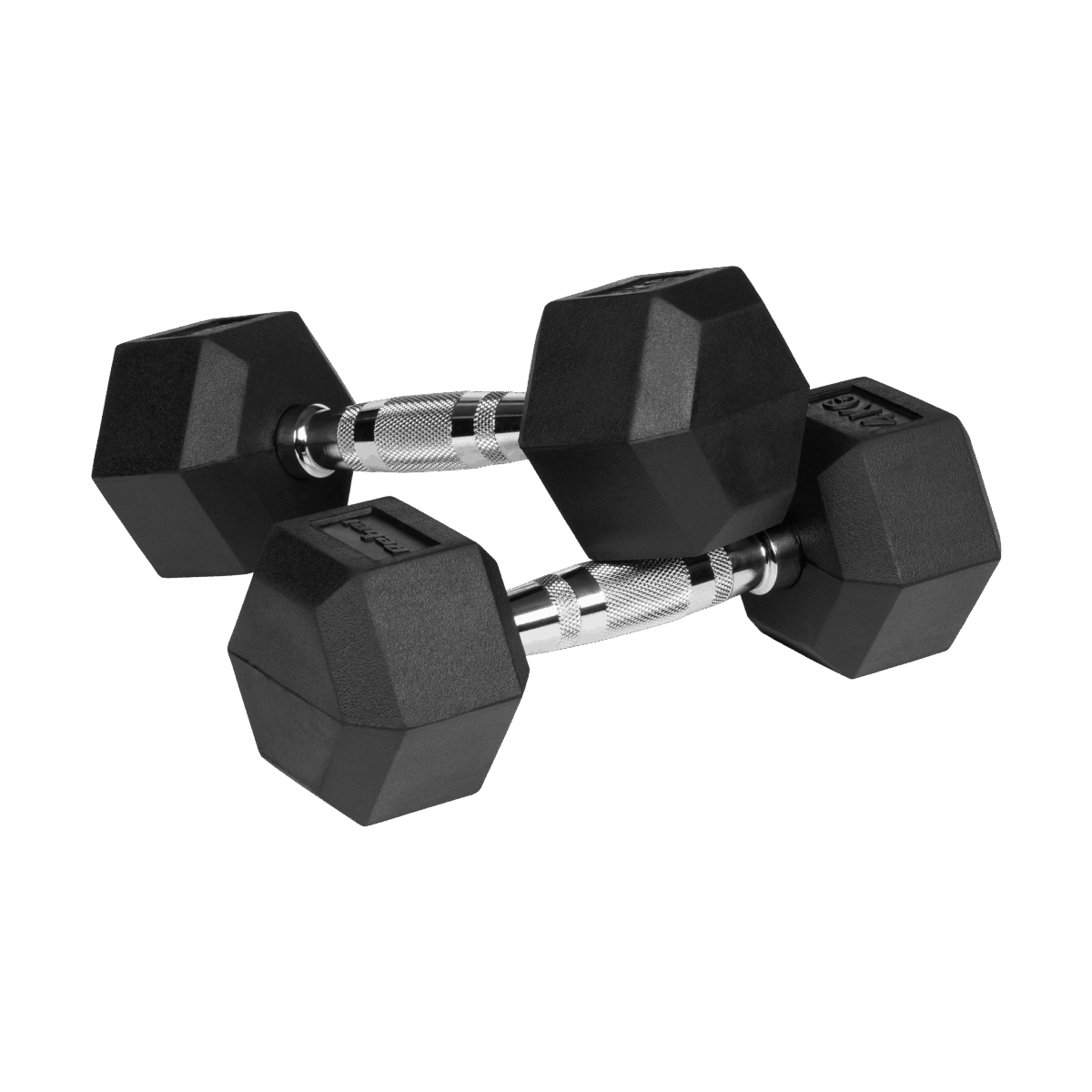 Гумовані гантелі HEX Rebel 2x4 кг чавунні для силових тренувань - Зображення 2