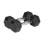 Гумовані гантелі HEX Rebel 2x4 кг чавунні для силових тренувань