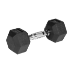 Гантелі Rebel HEX 2x5 кг з чавуну з гумовим покриттям для силових тренувань - Зображення 3