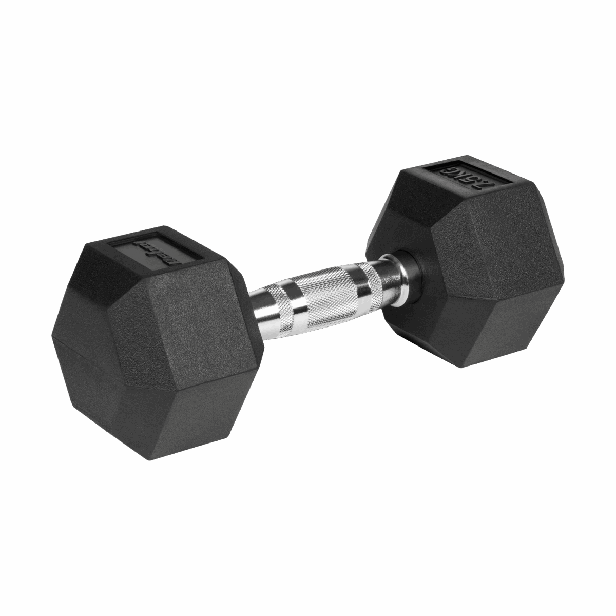 Гумовані чавунні гантелі Rebel HEX 2x7,5 кг з протиковзним покриттям - Зображення 3