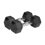 Гантелі Rebel HEX 2x7 кг з гумовим покриттям і чавунною основою