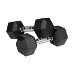 Гантелі Rebel HEX 2x7 кг з гумовим покриттям і чавунною основою - Зображення 2