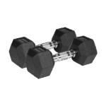 Гантелі HEX Rebel Active 2x9 кг з гумовим покриттям та чавунною основою