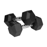 Гантелі HEX Rebel Active 2x9 кг з гумовим покриттям та чавунною основою - Зображення 2