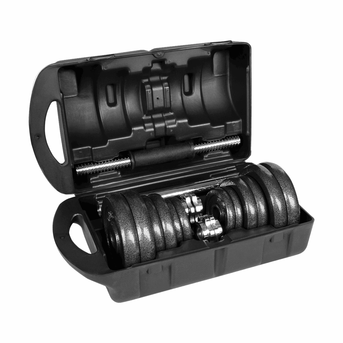 Регульовані чавунні гантелі Rebel ACTIVE 20 кг з кейсом і штангою - Зображення 5