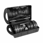 Регульовані чавунні гантелі Rebel ACTIVE 20 кг з кейсом і штангою - Зображення 5