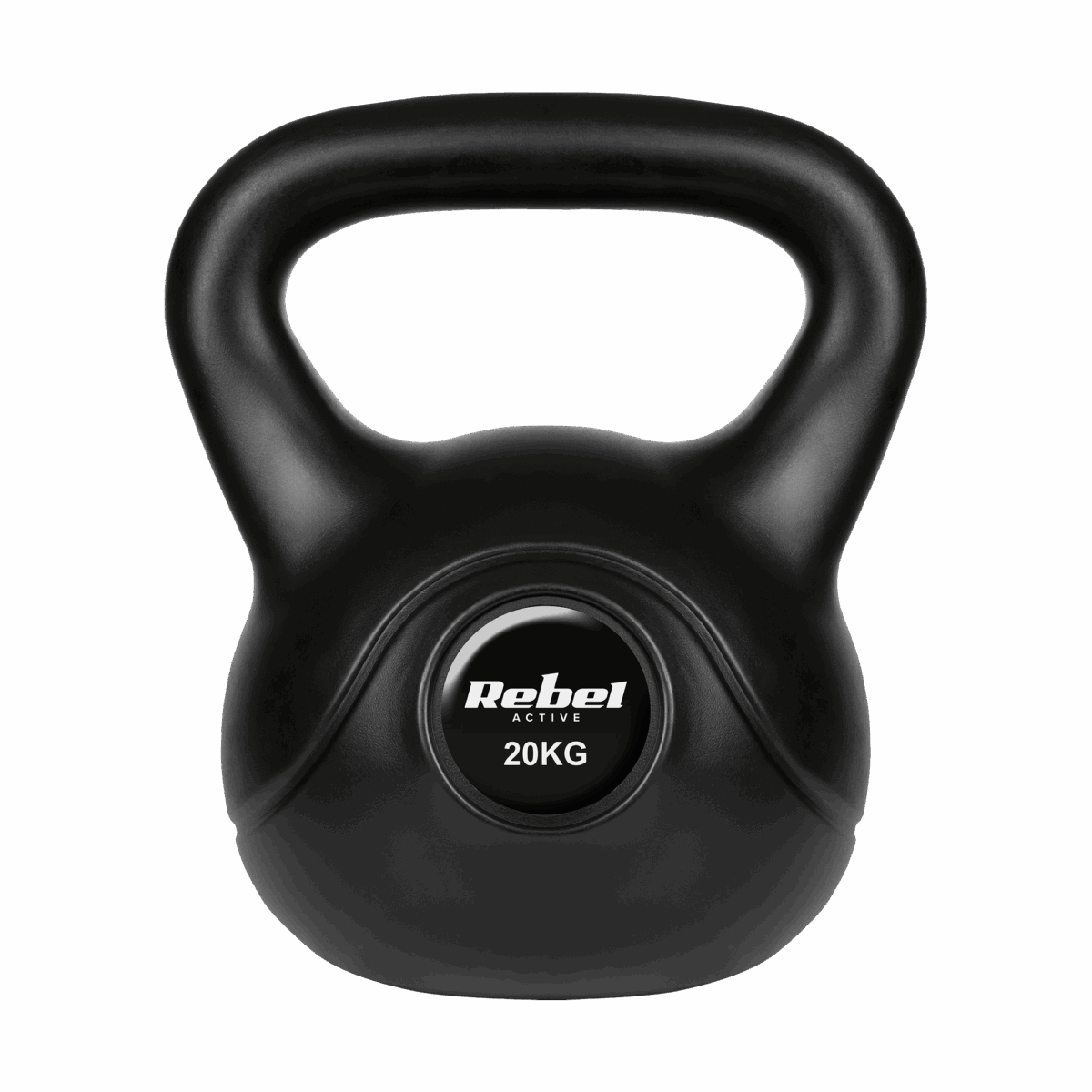 Гіря бітумінозна Rebel ACTIVE 20 кг з ПВХ покриттям і ергономічною ручкою - Зображення 2
