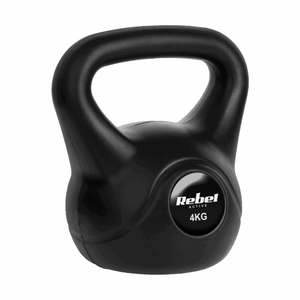 Гиря бітумінозна Rebel RBA-2312 ACTIVE 4 кг для силових тренувань