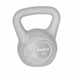 Гіря бітумінозна Rebel ACTIVE 4 кг сірого кольору з ергономічною ручкою