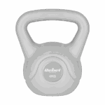 Гіря бітумінозна Rebel ACTIVE 4 кг сірого кольору з ергономічною ручкою - Зображення 2