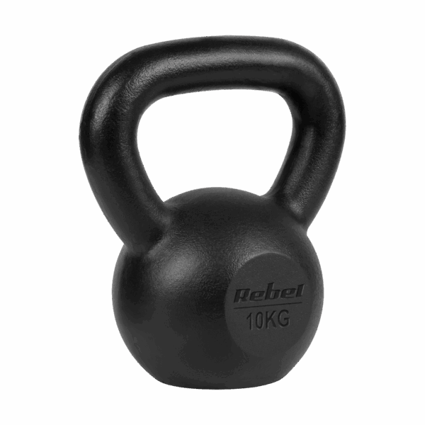 Чавунна гиря Rebel Active 10 кг з ергономічною ручкою та плоским дном