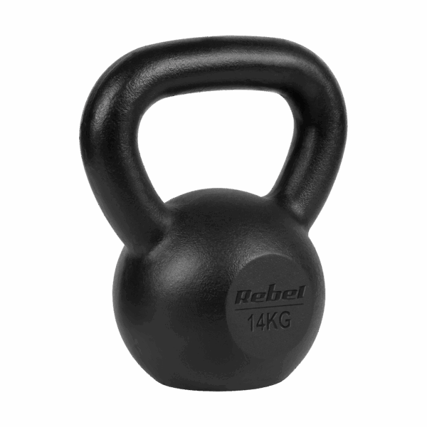 Чавунна гиря Rebel Active 14 кг з ергономічною ручкою для силових тренувань