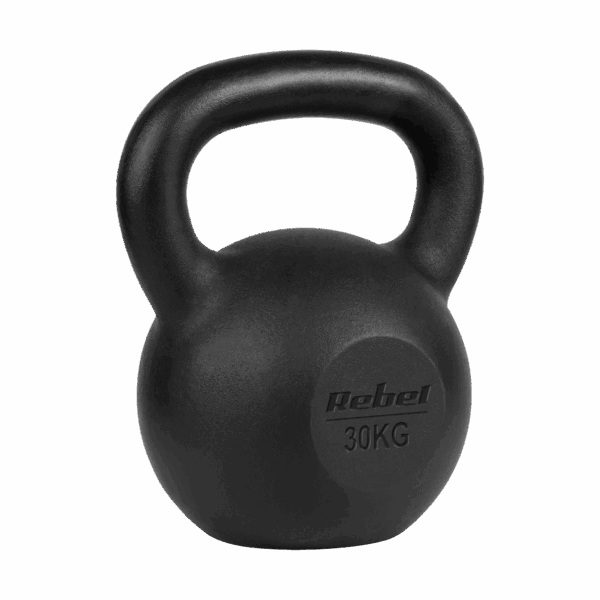 Чавунна гиря Rebel ACTIVE 30 кг з ергономічною ручкою та плоским дном