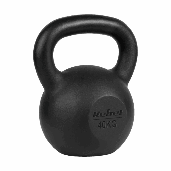 Чавунна гиря Rebel Active 40 кг з ергономічною ручкою для силових тренувань