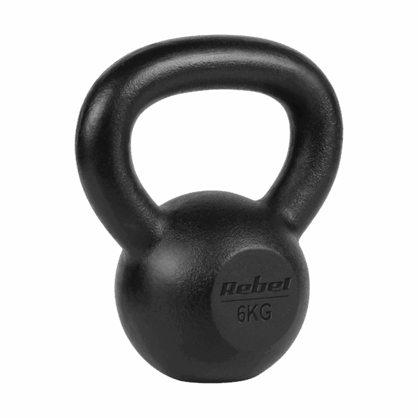 Чавунна гиря Rebel ACTIVE 6 кг з ергономічною ручкою для силових тренувань