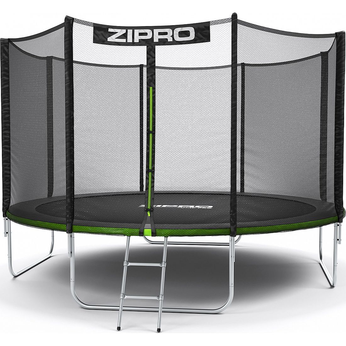 product_image_414514_368807 Батут Zipro Jump Pro з зовнішньою сіткою 12 футів 374 см чорно-зелений - Зображення 1