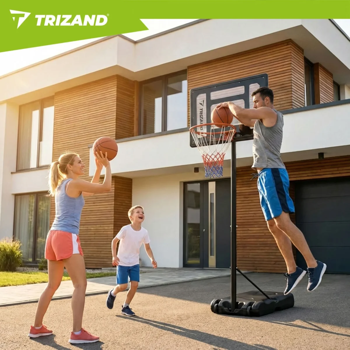 Стійка для баскетболу Trizand 259 см з регулюванням висоти - Зображення 6