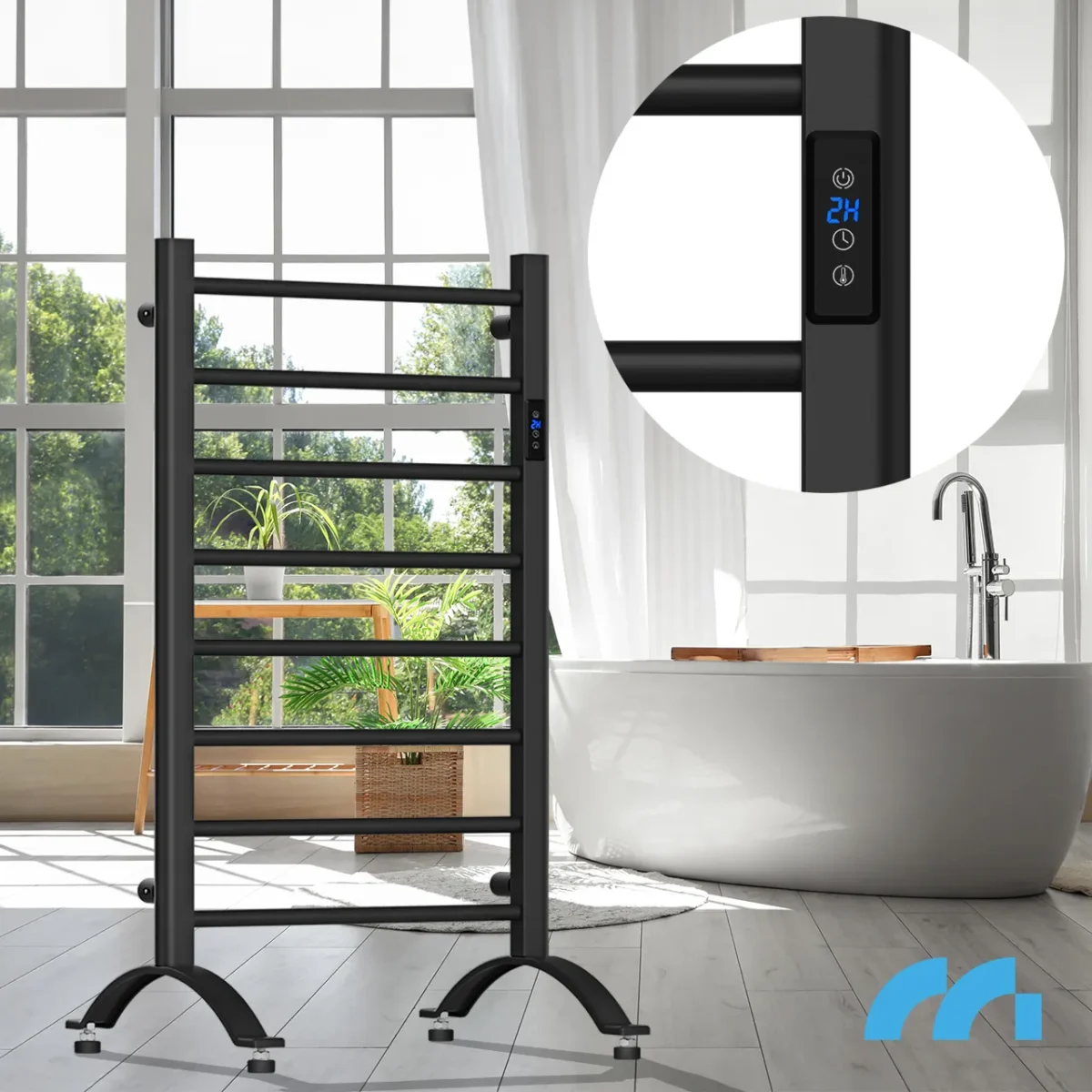 Електричний обігрівач для ванної Maltec BH200W-BL 112043 200 Вт, з LCD-дисплеєм - Зображення 3