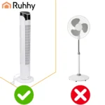 Колонний вентилятор Ruhhy 90 см білий з пультом - Зображення 6