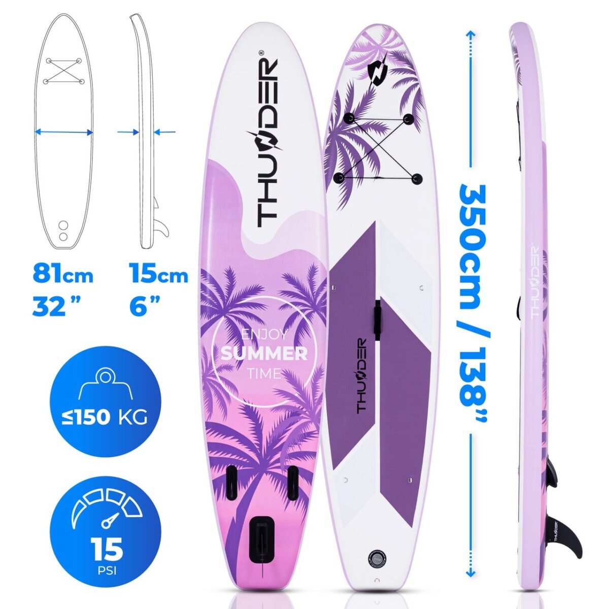 Сапборд Надувна SUP дошка THUNDER SOLA 350 MAX - Зображення 2
