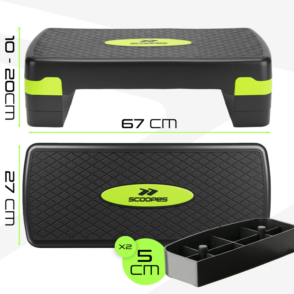 Степ-платформа Scoopes BodyStep Basic 3 (115159) регульована, до 120 кг, 3 рівні - Зображення 2