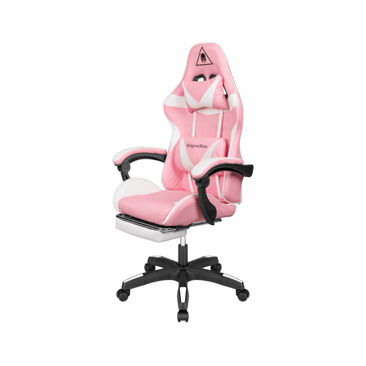 Ігрове Геймерське Крісло Kruger&Matz GX-150 біло-рожевий KM0790-P - Зображення 2
