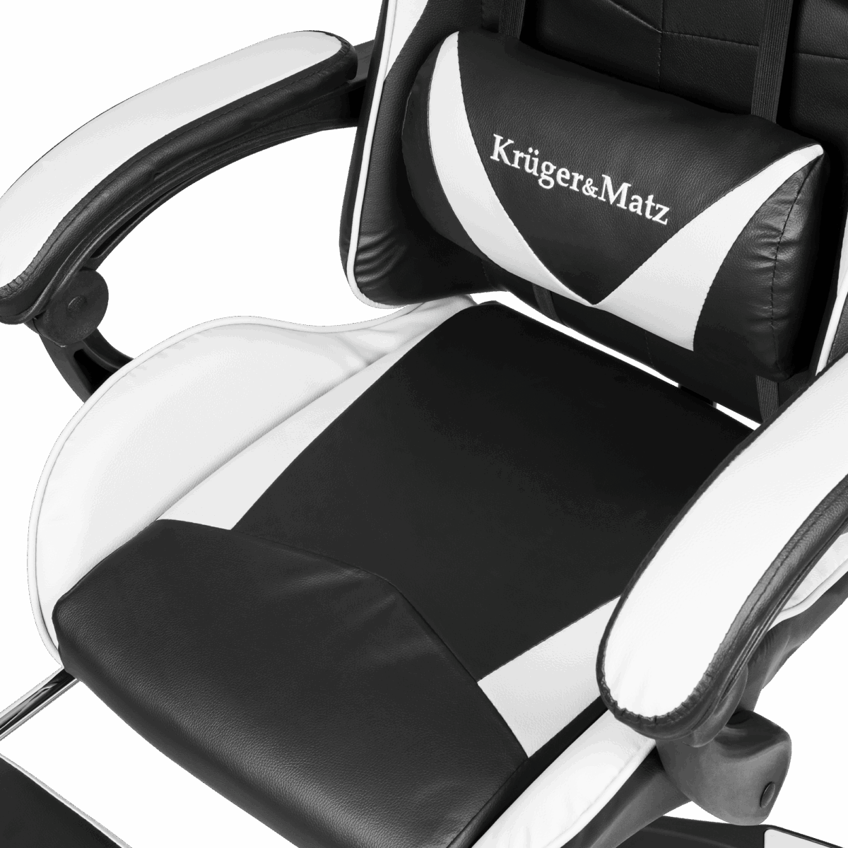 Геймерське Крісло Kruger&amp GX-150 чорно-біле KM0790-BW - Зображення 7