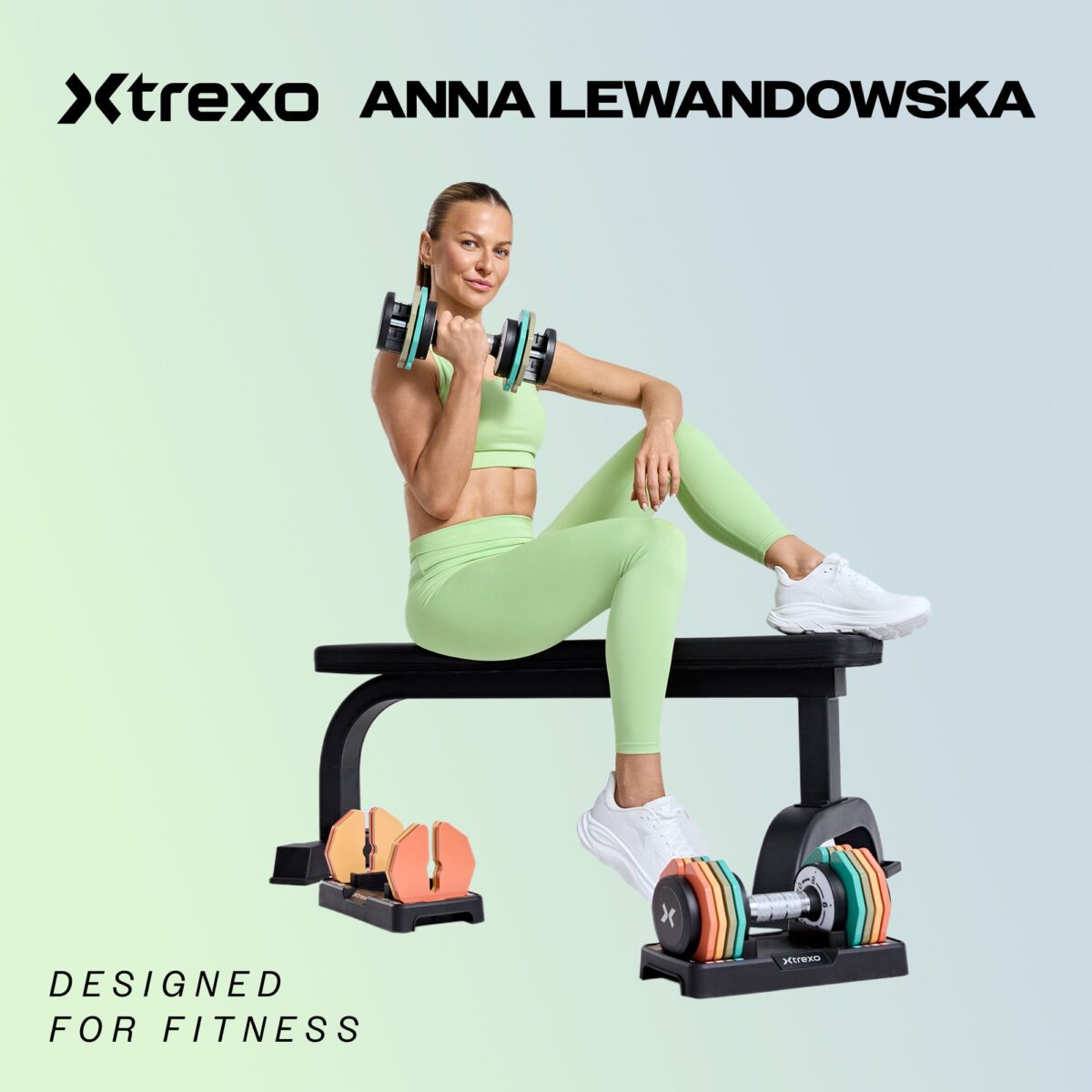 Регульована гантель XTREXO TXO-B4W021 25 кг з підставкою - Зображення 2