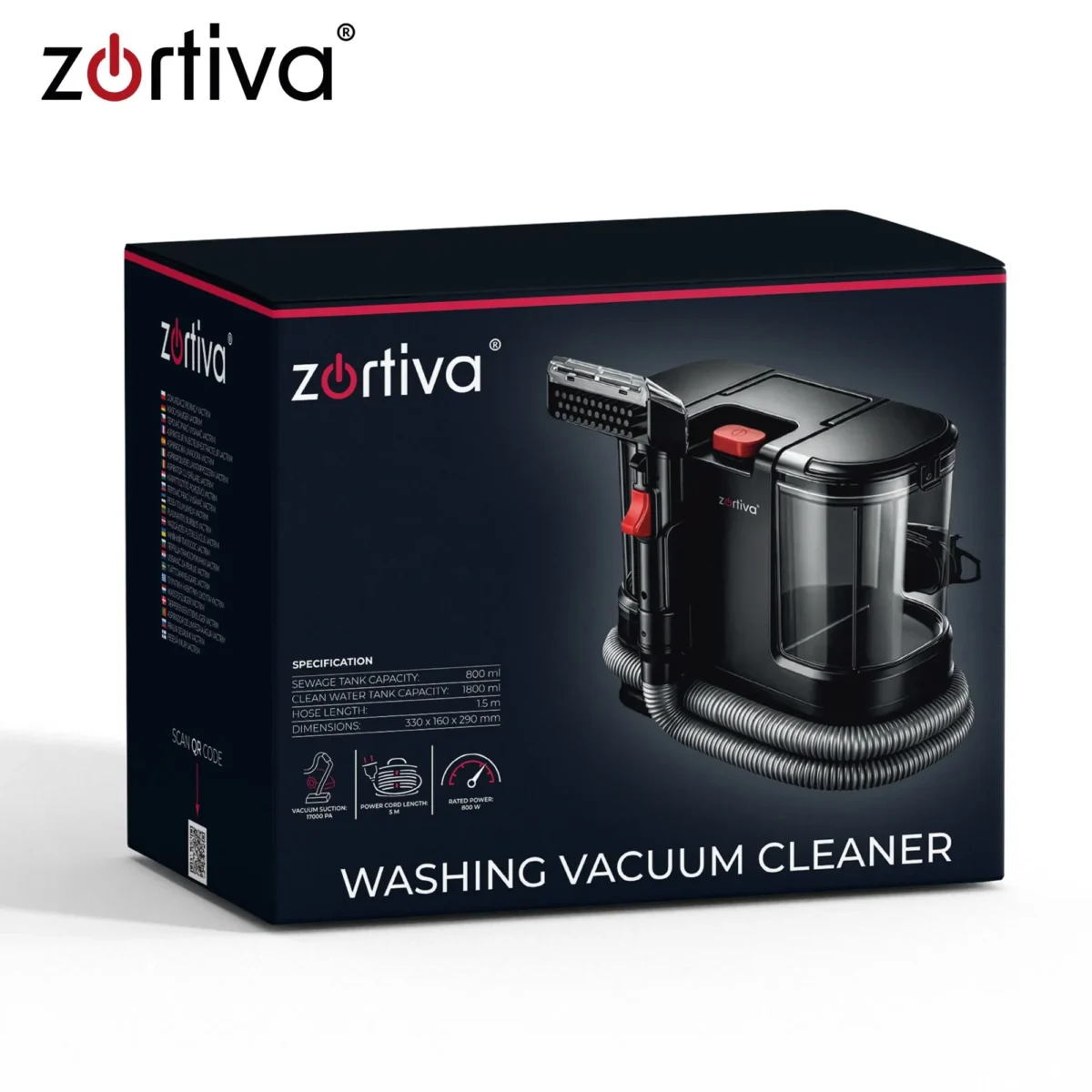 Миючий пилосос для меблів Zortiva 24967 800Вт 17000Па - Зображення 2