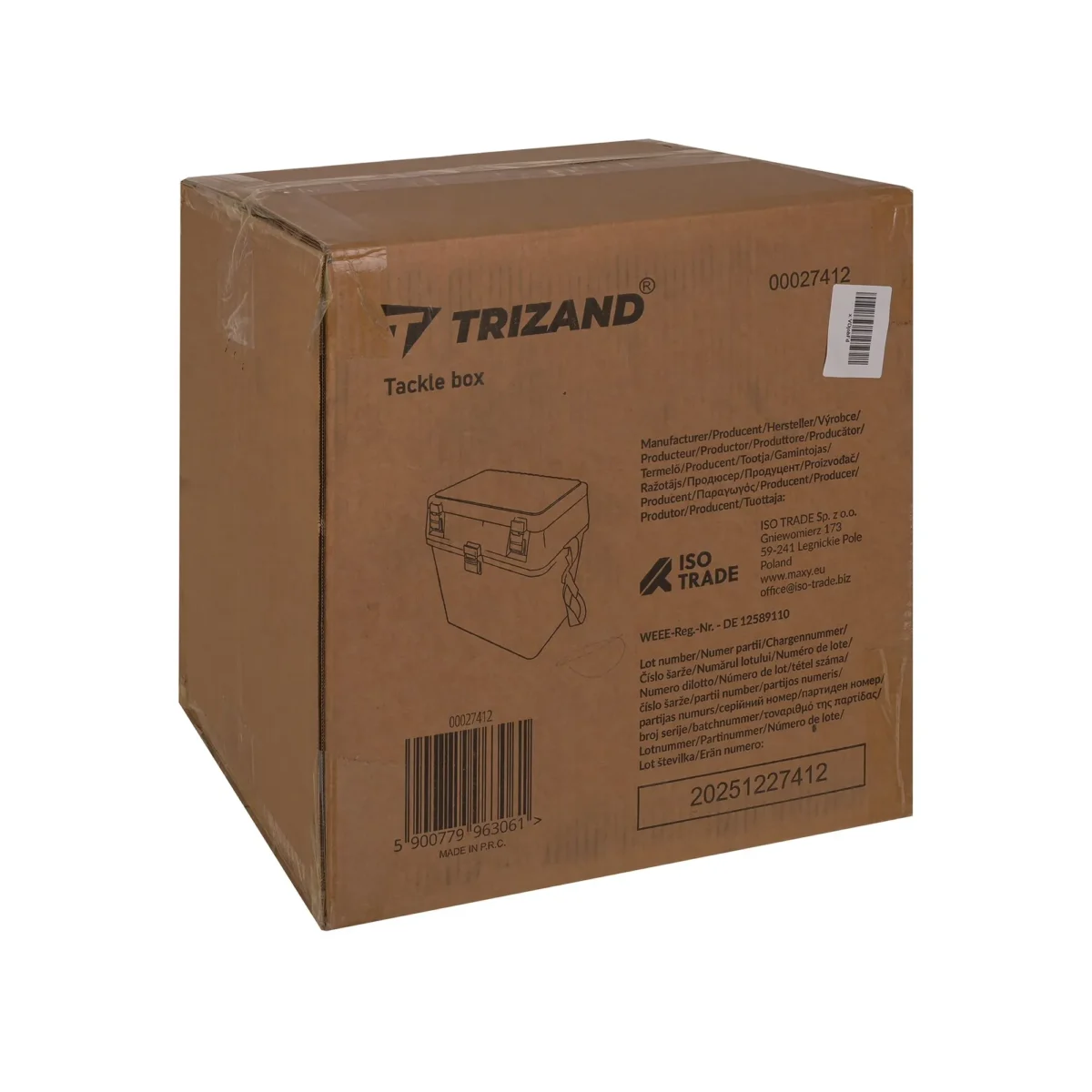 Рибальська скриня Trizand 38×34×21 см з ременем - Зображення 3