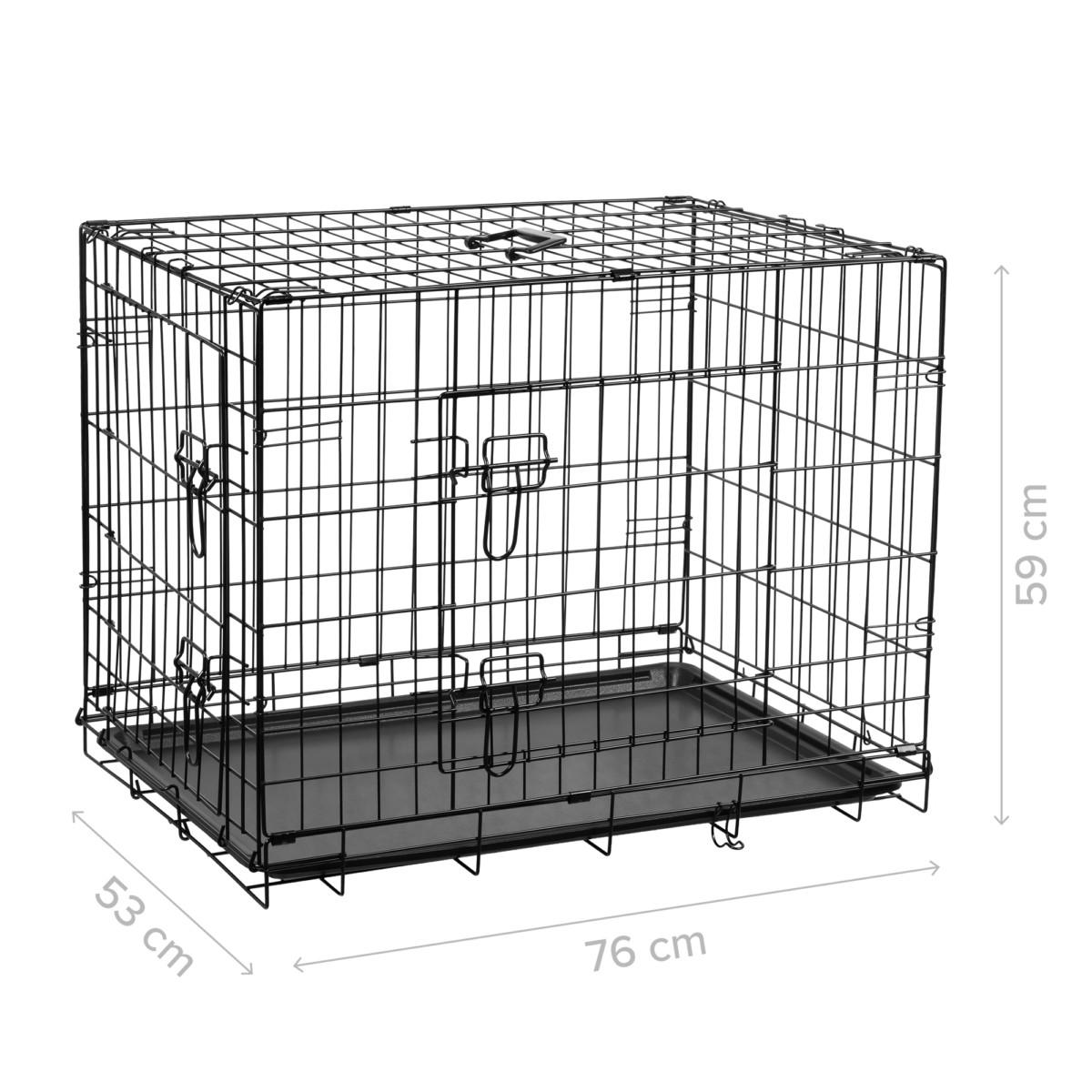 Металева клітка для собак, манеж REBEL RA-1202 ANIMALS, розмір L - Зображення 6