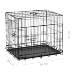 Металева клітка для собак, манеж REBEL RA-1201 ANIMALS, розмір M - Зображення 6