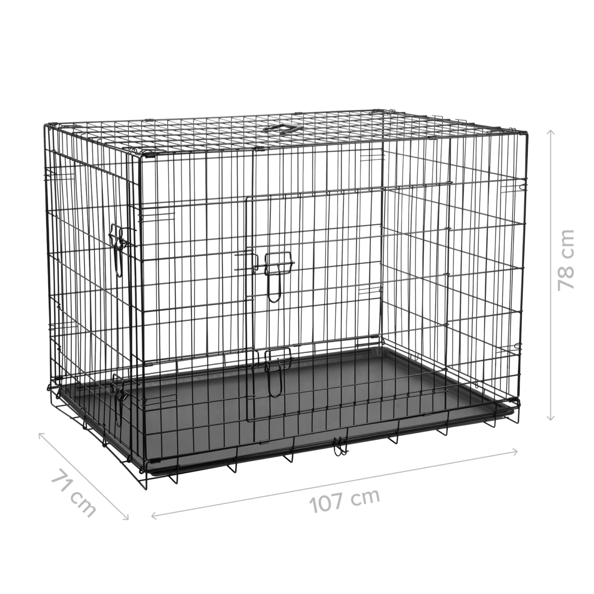 Металева клітка для собак, манеж REBEL RA-1204 ANIMALS, розмір XXL - Зображення 6