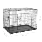 Металева клітка для собак, манеж REBEL RA-1204 ANIMALS, розмір XXL - Зображення 6