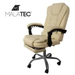 Крісло офісне Malatec 23287 з підніжкою, кремове - Зображення 2