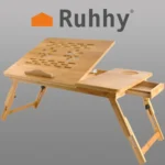 Бамбуковий столик для ноутбука Ruhhy S23452 з регулюванням висоти та нахилу - Зображення 3