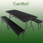 Стіл садовий складний Gardlov 180 см + 2 лавки чорний - Зображення 16