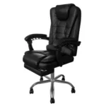 Офісне крісло Malatec 26195 з підніжкою, чорне - Зображення 4