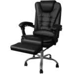 Офісне крісло Malatec 26195 з підніжкою, чорне - Зображення 6
