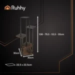 Підлогова стійка для квітів RUHHY 107 см, 5 рівнів, метал - Зображення 11