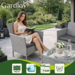 Комплект садових меблів Gardlov 26910 з техноротангу сірий - Зображення 19
