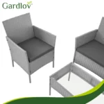 Комплект садових меблів Gardlov 26910 з техноротангу сірий - Зображення 14
