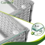 Комплект садових меблів Gardlov 26910 з техноротангу сірий - Зображення 4