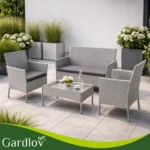 Комплект садових меблів Gardlov 26910 з техноротангу сірий - Зображення 7