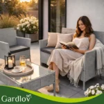 Комплект садових меблів Gardlov 26910 з техноротангу сірий - Зображення 8