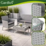 Комплект садових меблів Gardlov 26910 з техноротангу сірий - Зображення 3